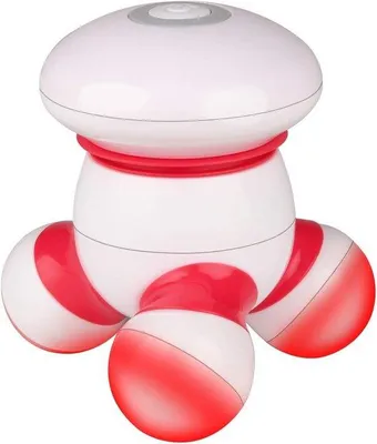 Productafbeelding van Handmassageapparaat met vibratie en LED-licht voor pijnverlichting - Compact en ideaal voor nek, schouders en rug