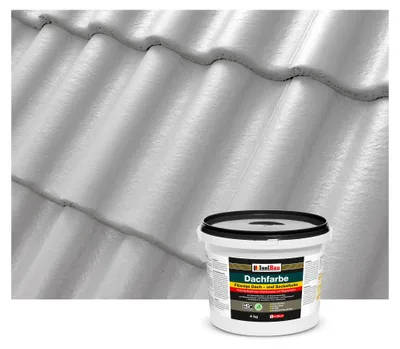Produktbild von Isolbau Dachfarbe Steingrau 4 kg Sockelfarbe Dachlack Fassadenfarbe wasserdicht