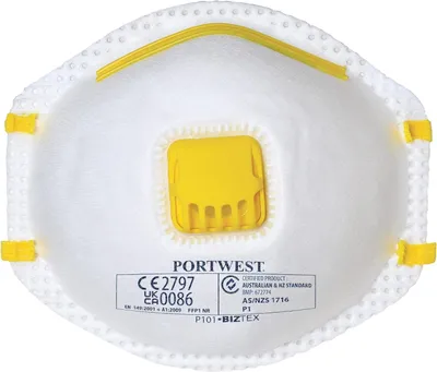 Productafbeelding van FFP1-halve masker met ventiel - Wit