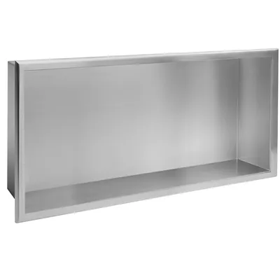 Zdjęcie produktu dla PÓŁKA WNĘKOWA ŁAZIENKOWA 30x60 stal szczotkowana