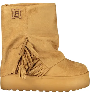 Produktbild von Damenstiefel braun mit Pelz & Plateau – stilvoll & elegant.