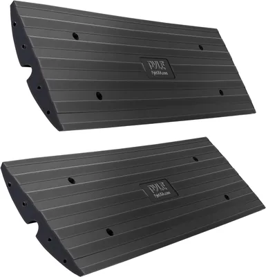 Auffahrrampen-Set aus Gummi, 2 Stück, 122 cm, schwarz