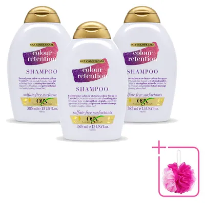 Image de 3 flacons de shampooing OGX pour cheveux colorés, 385 ml chacun - Pack économique - 3 pièces