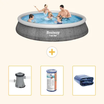 Zdjęcie produktu dla Bestway Fast Set, basen okrągły - 396x84 cm - 4-częściowy, model S22281