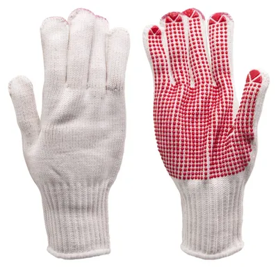 Arbeitshandschuhe - Strickhandschuhe mit roten PVC-Noppen K1301 Größe 9