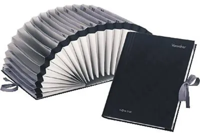 Dokumentenmappe, 20 Fächer, Register A-Z, schwarz, A4