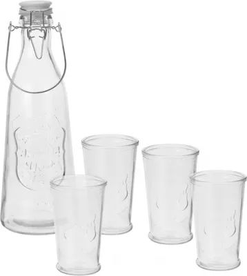 Obrázek produktu pro Vynikající domácí servírovací sada na nealko, sklo, 10x30 cm, 1 l, transparentní