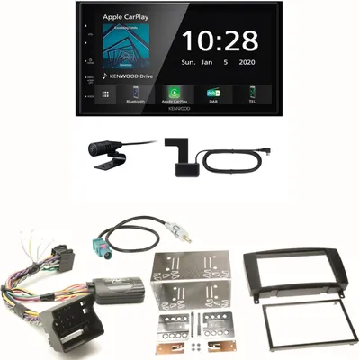 Produktbild von Kenwood DMX5020DABS Android Auto Einbauset für Mercedes CLK W209 Facelift