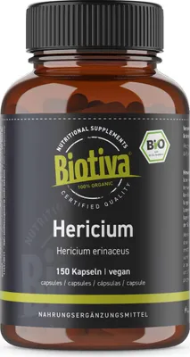 Image de Biotiva Hericium (150 gélules) issu de l'agriculture biologique