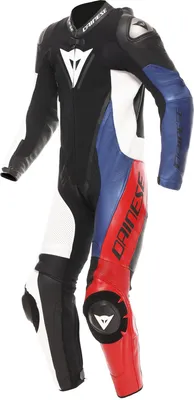 Obrázek produktu pro Dainese Demon Sprint perforovaná jednodílná kožená motocyklová kombinéza, černá/bílá/červená, 52