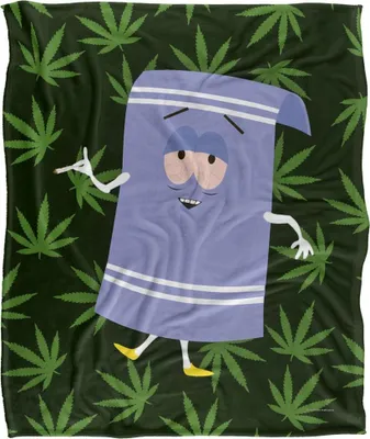 Obrázek produktu pro South Park - Deka s potiskem listů, hedvábná, superměkká TV24893 (jedna velikost) (zelená/lesklá)
