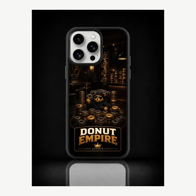 Productafbeelding van iPhone 15 Pro Max hoesje, telefoonhoesje, beschermhoesje, case met donutmotief – LUNØIR ©