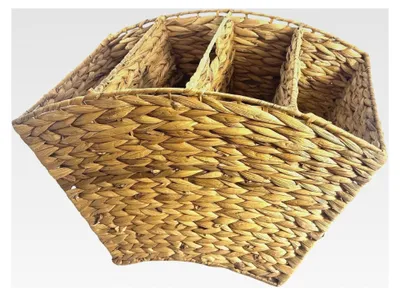 Produktbild von Zeitungsständer aus Wasserhyazinthe, Natur (T 34cm x B 50cm x H 25/35cm)