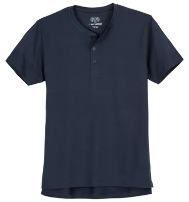 Produktbild von Ceceba T-Shirt Übergröße navy Knopfleiste