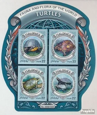 Produktbild von Briefmarken Malediven 2016 Mi 6340-6343 Kleinbogen (kompl. Ausg.) postfrisch Schildkröten