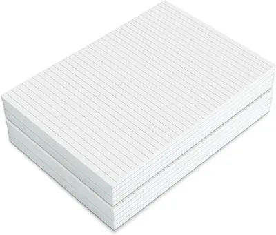 Produktbild von Notizblöcke Set - DIN A5 – 10 Blöcke - liniert - 50 Seiten pro Block - Geleimt - stabile Kartonrückseite - 90 g/m² Papier - hochwertig