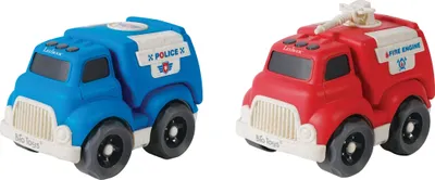 Immagine prodotto di Macchinine – Set polizia e camion dei pompieri