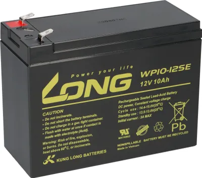 Produktbild von Kung Long Akku 12V 10Ah Pb Batterie Bleigel WP10-12SE zyklenfest