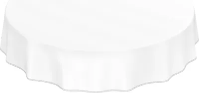 Produktbild von Tischdecke Wachstuch Einfarbig Weiß Robust Wasserabweisend Rund 120 cm