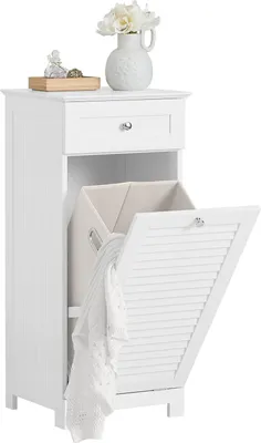 Obrázok produktu pre SoBuy kúpeľňová skrinka, kúpeľňová skrinka, úzka kúpeľňová skrinka, nízka skrinka, zásuvková skrinka, skrinka s polovičnou výškou