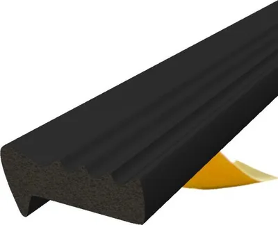 Obrázek produktu pro Těsnění oken Těsnění dveří Gumové těsnění E-profil EPDM 13,5 × 6,4 mm 5 m černé samolepicí