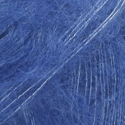 Produktbild von Drops Kid Silk 21 – Premium Mohair-Seide Strickgarn in kräftigem Kobalt (Uni-Color)