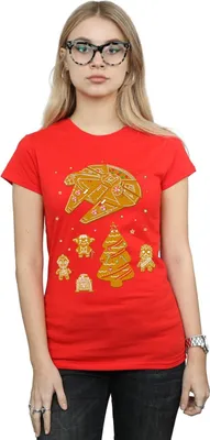 Produktbild von Star Wars - "Gingerbread Rebels" T-Shirt für Damen BI42166 (L) (Weiß)