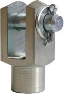 Produktbild von 5 Stück - Gabelkopf 8x16 - M8 mit Splintbolzen DIN 71751 verzinkt