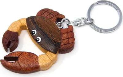 Produktbild von Schlüsselanhänger aus Holz - Krabbe