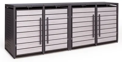 Produktbild von osoltus BoxyWood4 Mülltonnenbox inkl. Gasdruckfedern B.264cm H.118 cm anthrazit