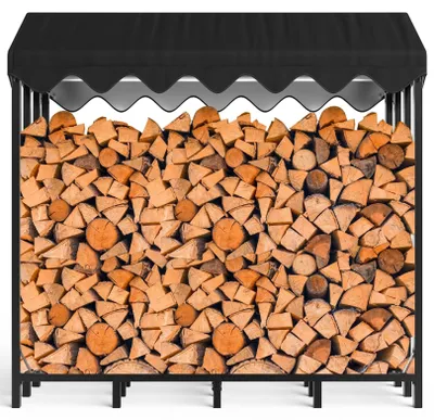 Image de Étagère de stockage extérieure en bois avec housse de protection