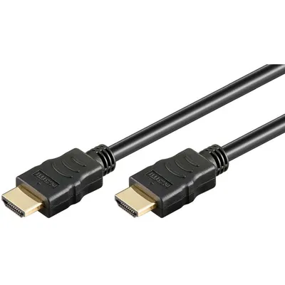 Produktbild von S/CONN HDMI 1.0m, 1 m, HDMI Typ A (Standard), HDMI Typ A (Standard), 8,16 Gbit/s, Audio Return Channel (ARC), Schwarz