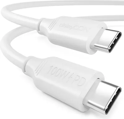 Produktbild von deleyCON 3,0m USB C Kabel PD3.0 (100W Schnellladekabel) Ladekabel für iPhone 17 16 15 Pro Max Air Galaxy S25 S24 S23 S22 Pixel iPad Pro MacBook Air Tablets Switch PS5 - Weiß
