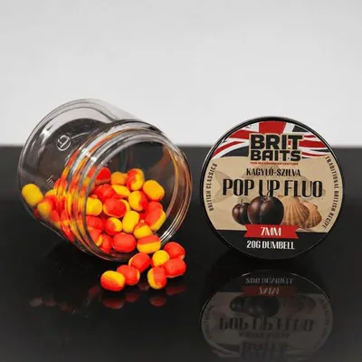 Imagen del producto de BritBaits Pop Up fluorescente, sabor almeja-ciruela, 7 mm