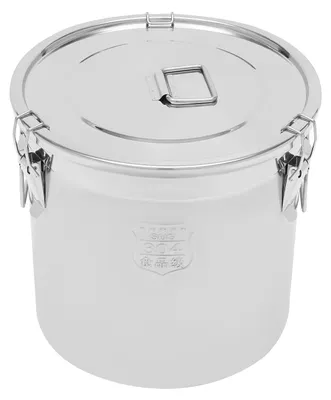 Produktbild von Luftdichter Aufbewahrungstank, Lebensmittelgeeignetes Edelstahl, Große Kapazität 33L, Silber