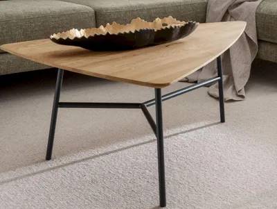 Produktbild von Couchtisch 110x75cm 'Lissabon' Wildeiche Stahl schwarz