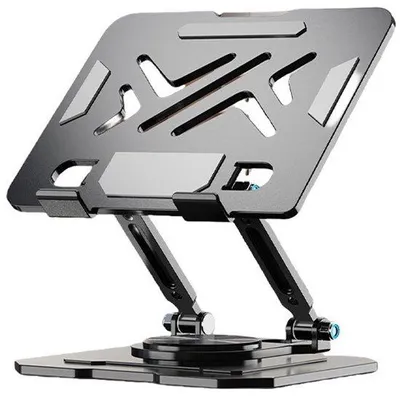 Obrázek produktu pro Stojan na notebook s otočnou židlí o 360°, teleskopický, s nastavitelnou výškou, celokovový, multifunkční, skládací, s ventilátorem