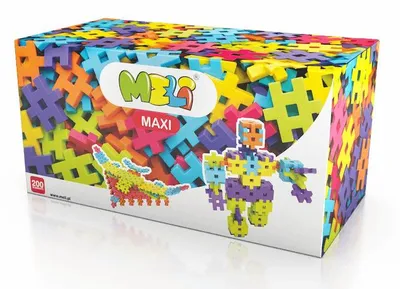 Immagine prodotto di Meli Maxi 200 - Blocchi da costruzione creativi per mani piccole, giocattoli per bambini da 1 in su