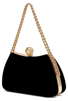 Produktbild von Samt AbendHandtasche Clutch für Damen Elegante Umhängetasche Schultertaschen für Hochzeit Party Geldbörse Brauttasche