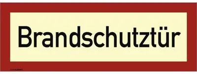 Produktbild von Dreifke® Aufkleber Brandschutztür, Folie, langnachleuchtend, 160-mcd, 297x105 mm