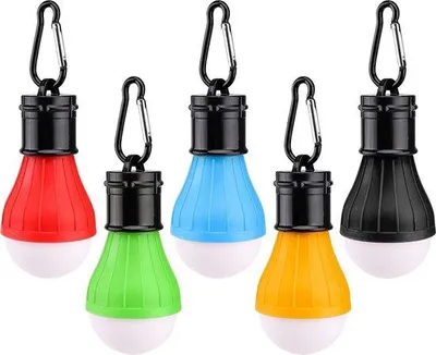 Immagine prodotto di Lampada da campeggio a LED da 5 pezzi, portatile, impermeabile, 3 modalità