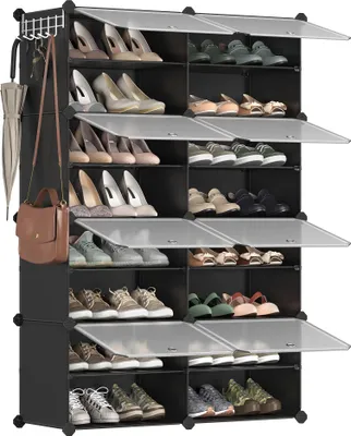 Obrázok produktu pre Schuhregal Mads | 124 x 32 x 94 cm | Schwarz