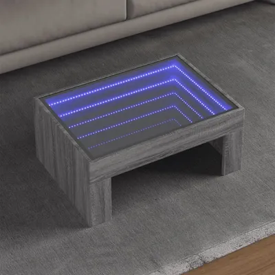 Image de Maison Exclusive - Table basse avec LED Infinity Gris Sonoma 70x50x30 cm