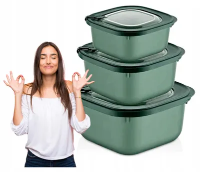 Produktbild von Dunya Mikrowellen-Behälter 3er Set Lebensmittel Frischhaltedosen
