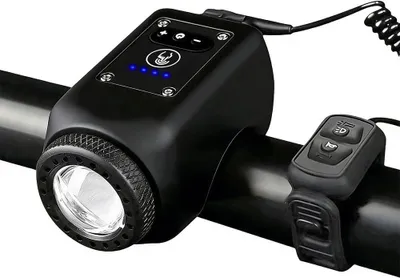 Productafbeelding van Elektrische fietsbel - 120 dB - IP4 waterdicht - 5 beltonen - USB oplaadbare fietsclaxon - Luid - Racefiets - Scooter