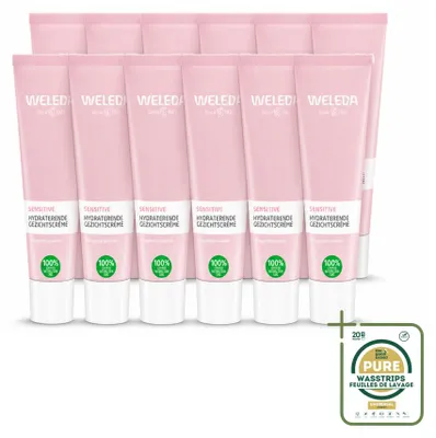 Zdjęcie produktu dla 12 sztuk kremu nawilżającego Weleda dla skóry wrażliwej, 30 ml - zestaw ekonomiczny