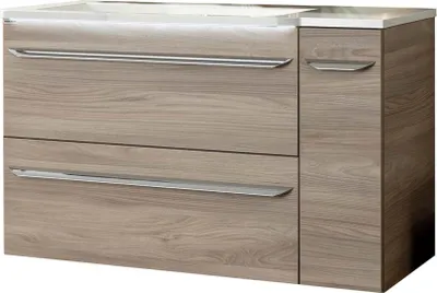 Produktbild von Fackelmann LUXOR Badmöbel Set 3-teilig 100 cm, Braun + Unterschrank rechts