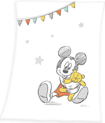 Produktbild von DisneyŽs Mickey Mouse Soft Peach Decke / Babydecke, 75x100 cm
