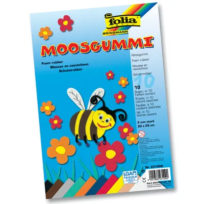 Immagine prodotto di gommapiuma folia, 200 x 290 mm, 10 fogli, assortiti