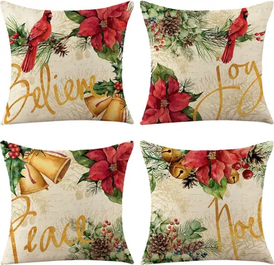 Produktbild von Kissenbezüge 45x45 cm Kissenhüllen 4er Set, Deko Kissenbezüge für Sofa Zimmer Zierkissenbezüge